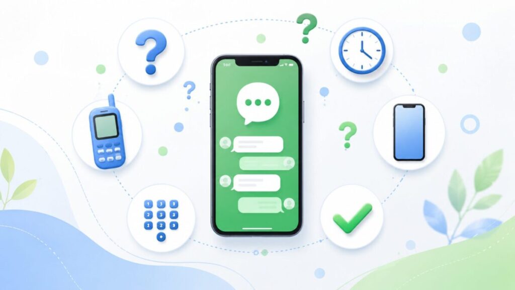 キッズ携帯、スマホ、電話番号認証などLINE利用の疑問を確認するイメージ