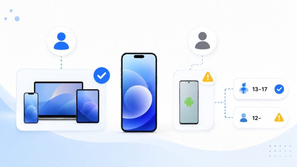 親のApple端末とAndroid端末、子供の年齢による設定方法の違い